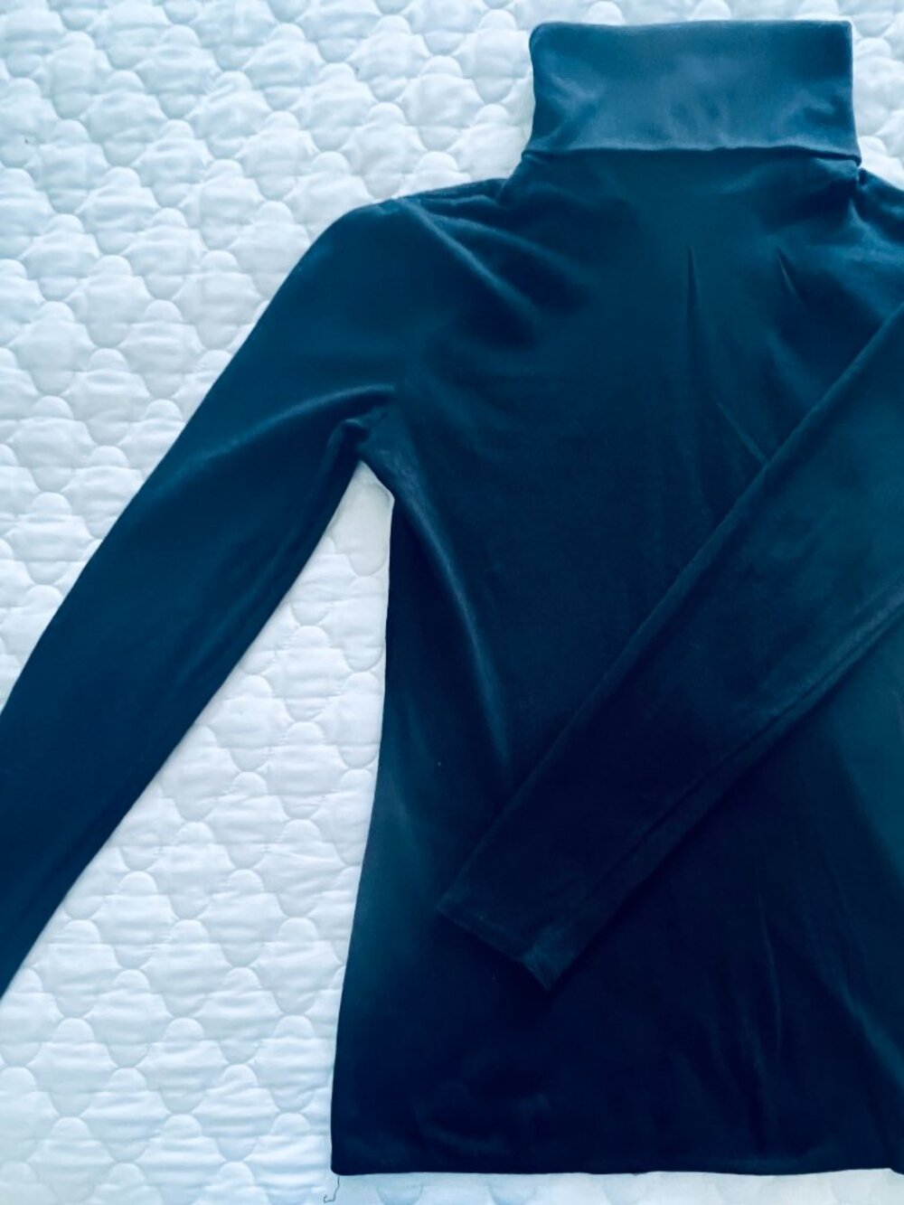 Vintage C1960s DIANE VON FURSTENBERG Classic Black Turtleneck Top Blouse, 6